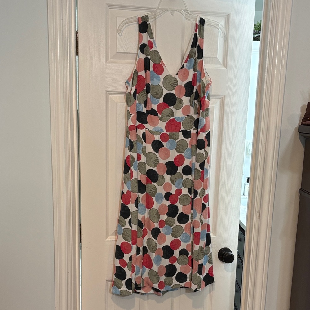 Anne Klein Multicolor Polka Dot Midi Dress